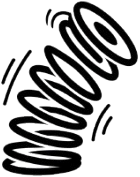Bouncing coil spring outline icon
