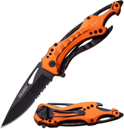 Folding Pocket Knife, 3.25-inch Serrated Blade